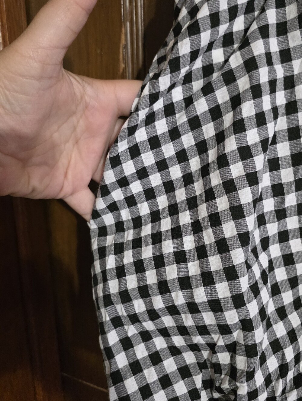 Gingham Bubble Mini Skort Black & White - Picture 9 of 15